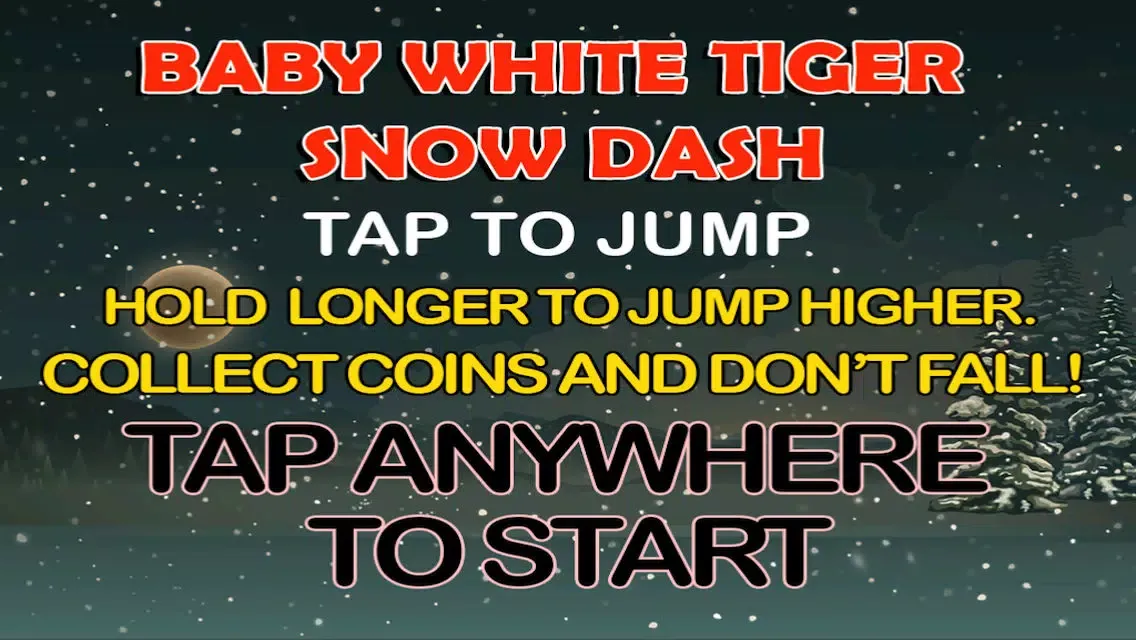 ภาพหน้าจอของ Baby White Tiger Snow Dash