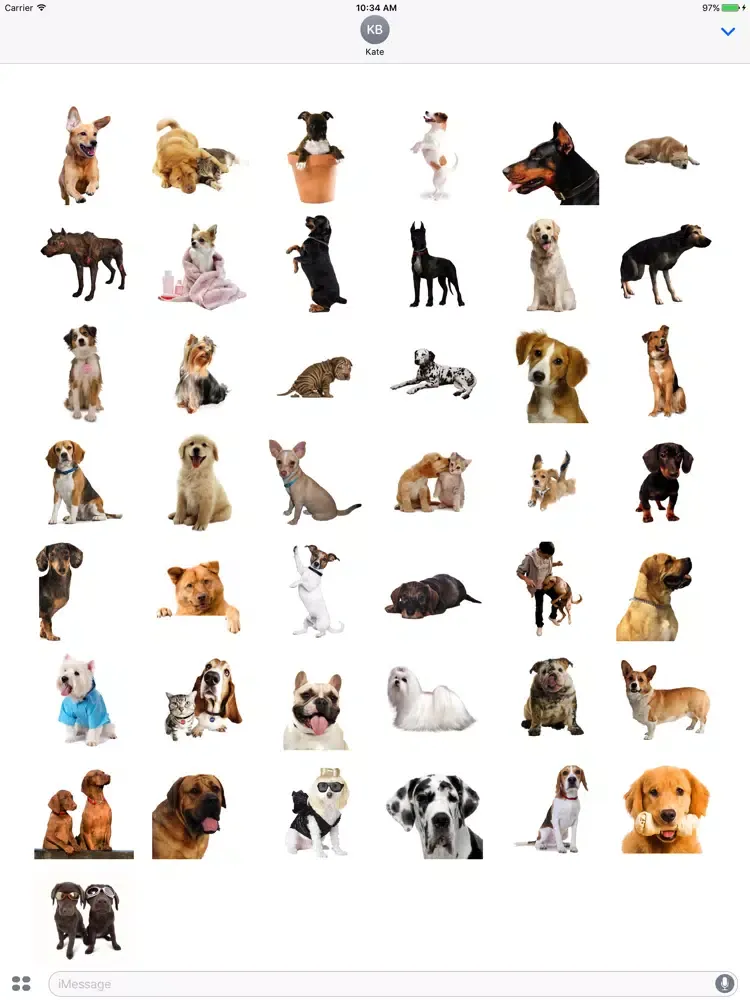 Dogs Stickers Pack iPad  スクリーンショット