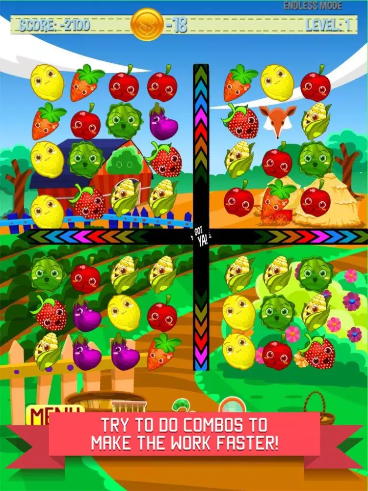 A Farm Barn Fruits and Veggie Harvest - Match and Pop Mania iPad  Ekran Görüntüleri