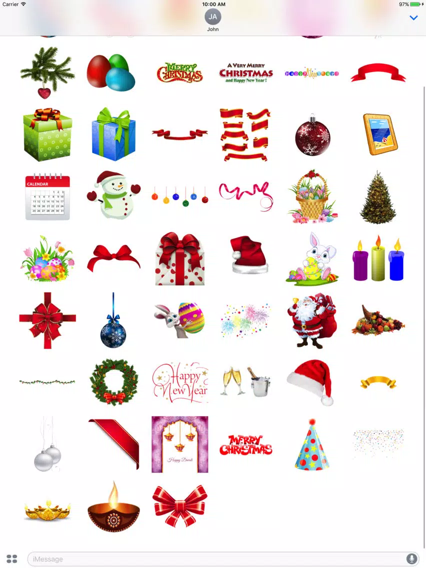 Holidays Pack for iMessage iPad  스크린샷