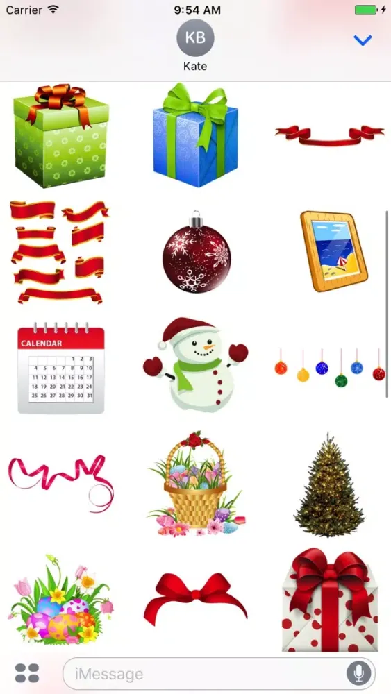 Holidays Pack for iMessage Screenshots