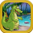 A Jungle Crocodile Drop the Egg Hatching game