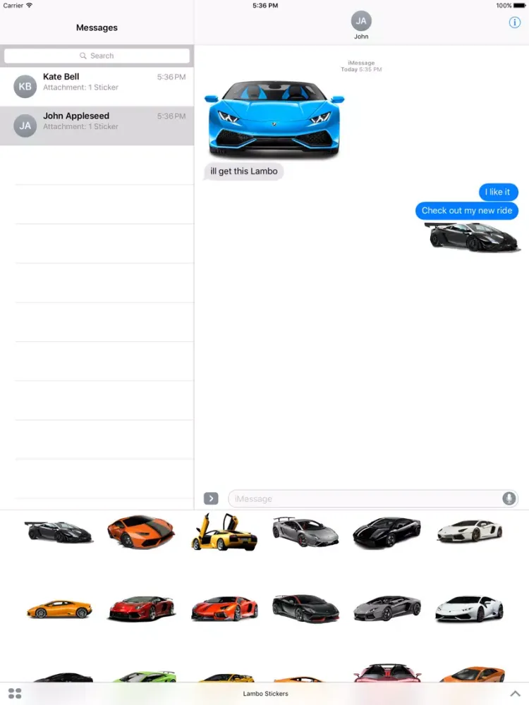 Lambo Stickers iPad 应用截图