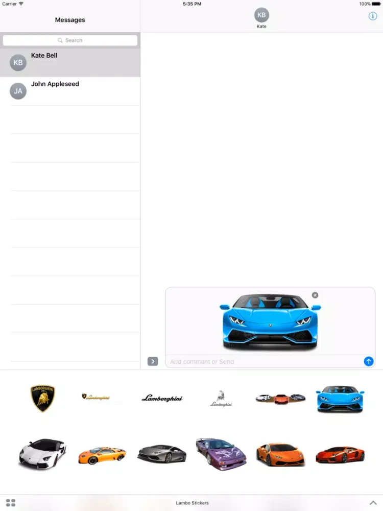 Lambo Stickers iPad 应用截图