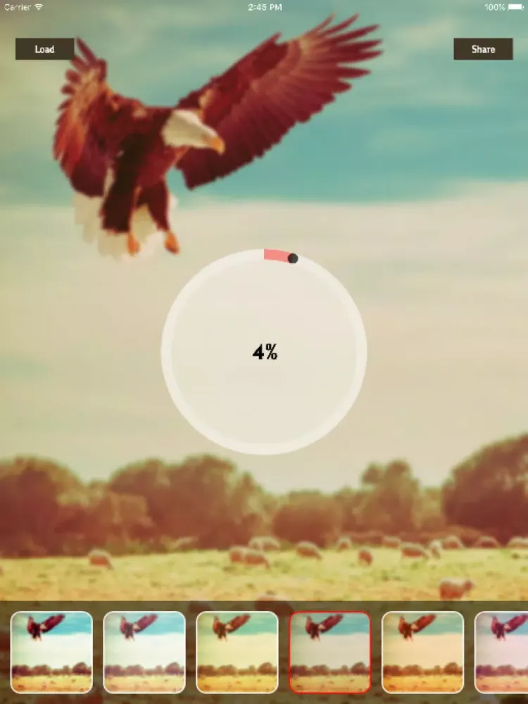 Capturas de tela do LightX Blur iPad 