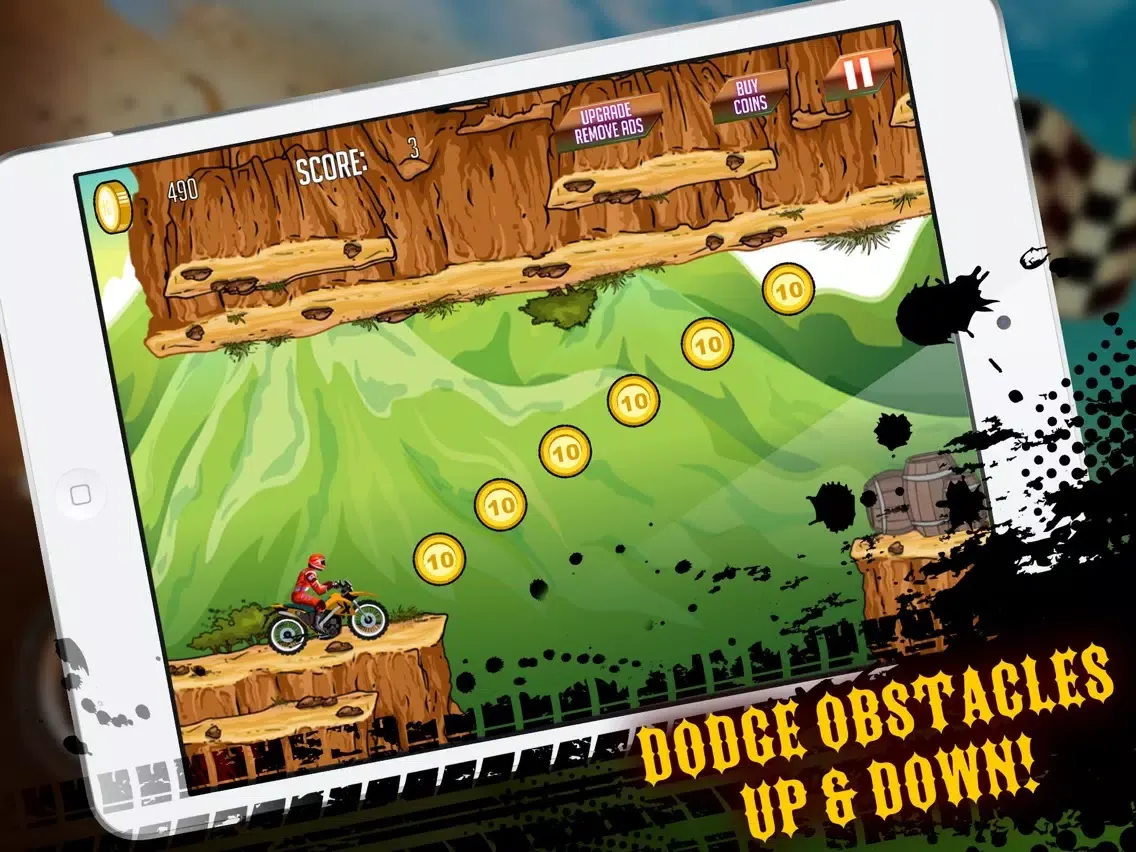 ภาพหน้าจอของ Mad Motorcross King! Extreme Dirt Bike Stunt Trial iPad 