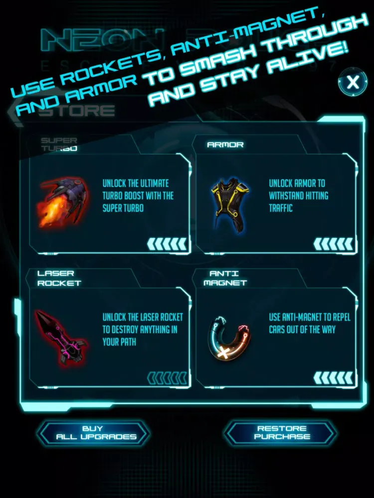Скриншоты A Neon Police Escape Chase Future Sprint Smash Battle Pro Version HD iPad 