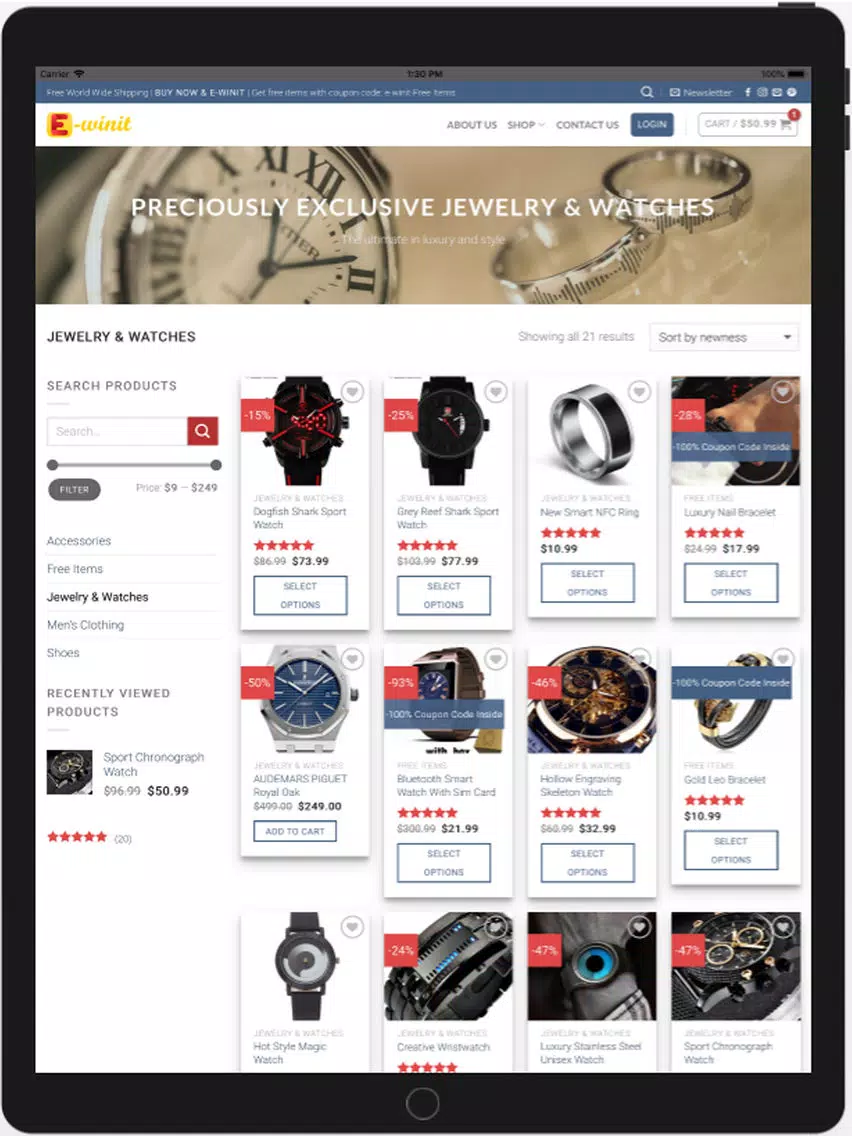 Скриншоты E-winit iPad 