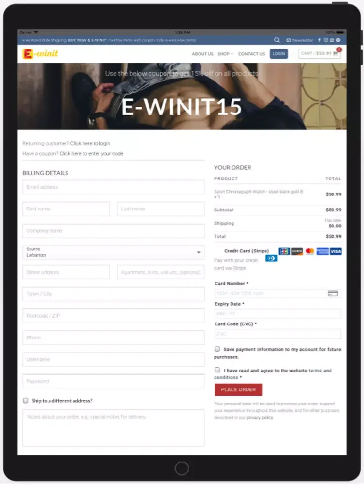 E-winit iPad  Screenshots