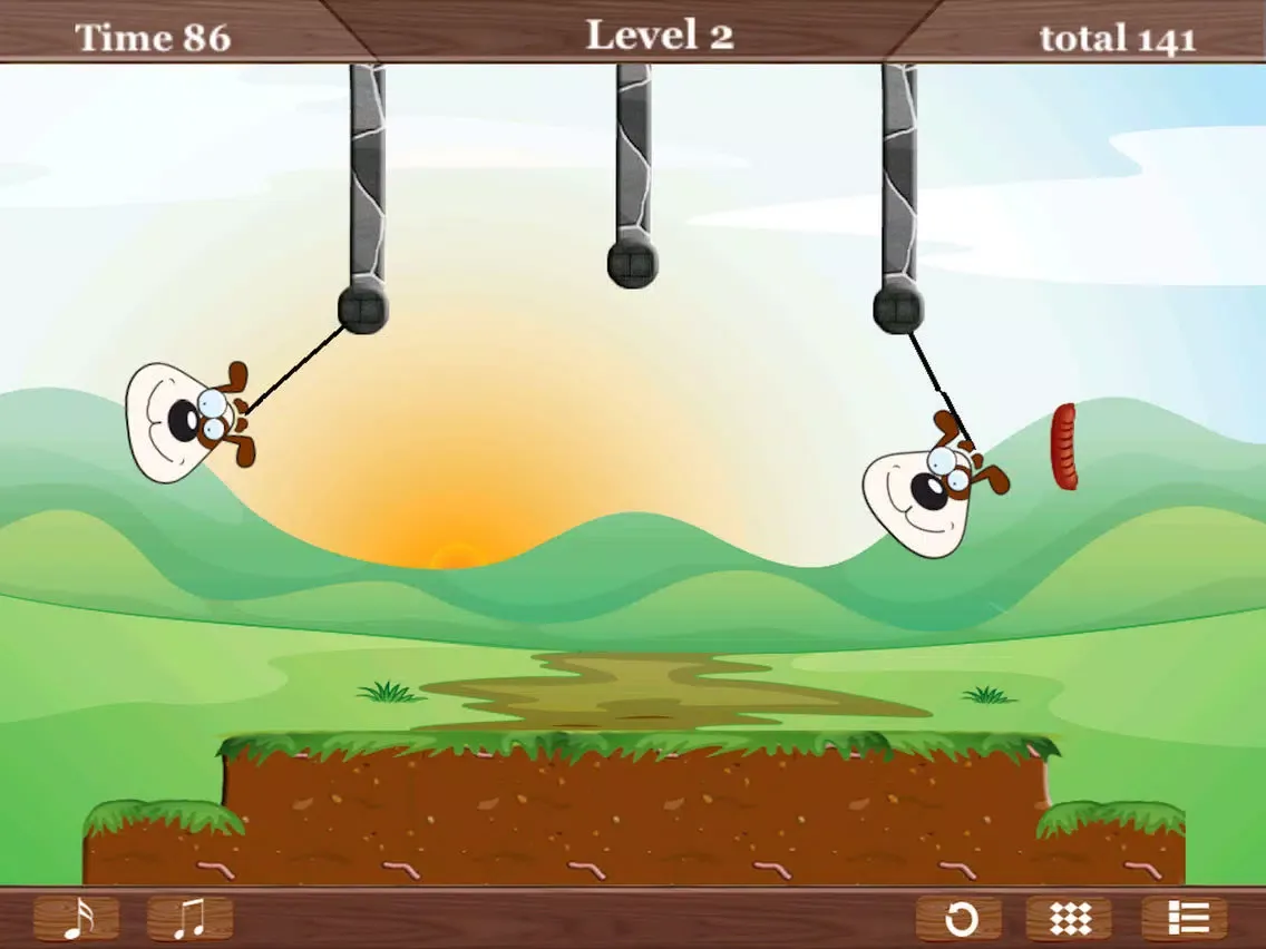 Capturas de tela do Rope and Sausage Challenge- Feed the Hungry Baby Puppy iPad 