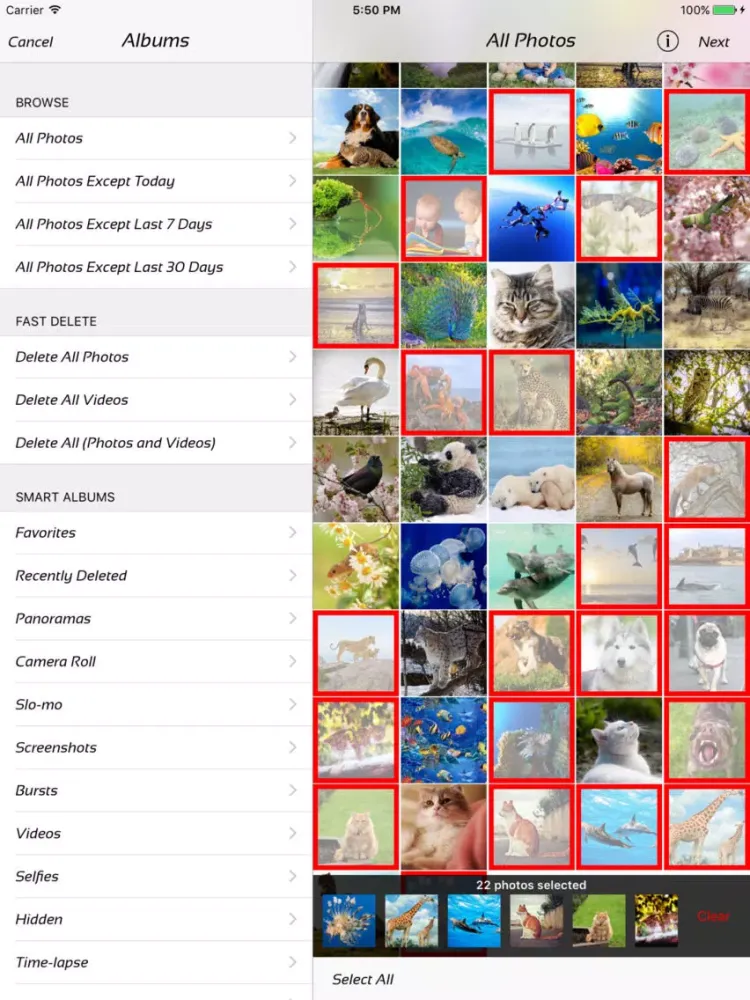 ภาพหน้าจอของ Photo Manager - fast deleter iPad 