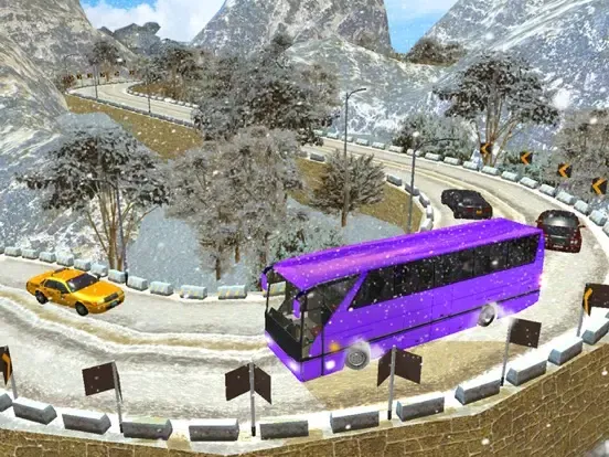 Capturas de tela do Snow Bus Hill Driving Real Offroad Simulator iPad 