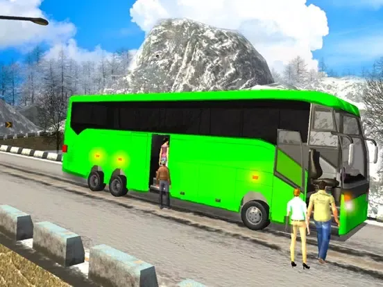 Capturas de tela do Snow Bus Hill Driving Real Offroad Simulator iPad 