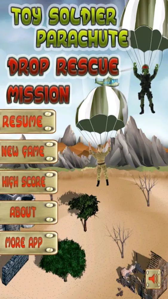 A Toy Soldier Parachute Drop Rescue Mission 스크린샷