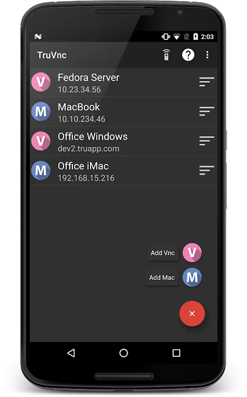 TruVnc Screenshots