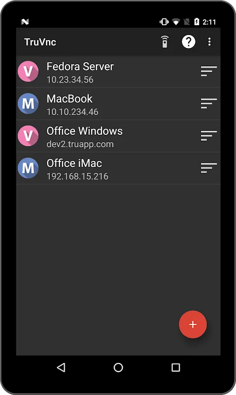 TruVnc Screenshots