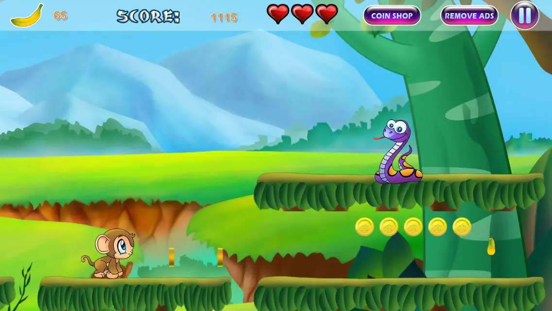 Brave Baby Monkey - Jungle Jump and Run Adventure स्क्रीनशॉट
