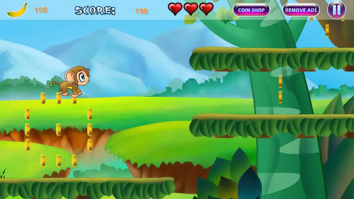 Brave Baby Monkey - Jungle Jump and Run Adventure स्क्रीनशॉट