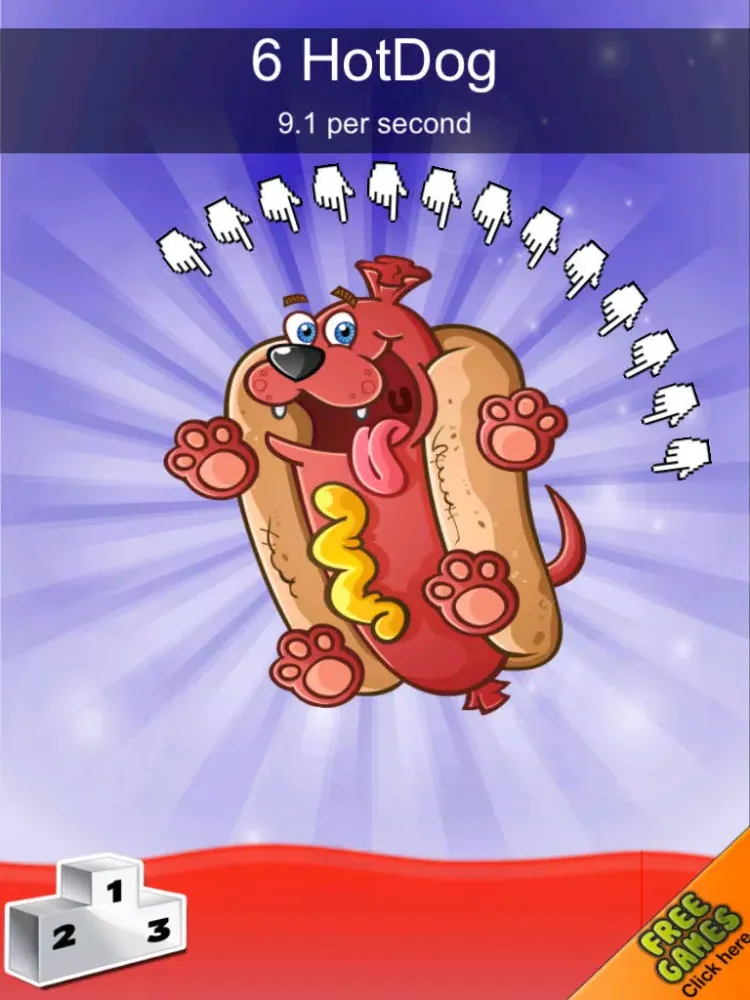 A Cute Funny Hot-Dog Clickers - Tapping Frenzy iPad 應用截圖