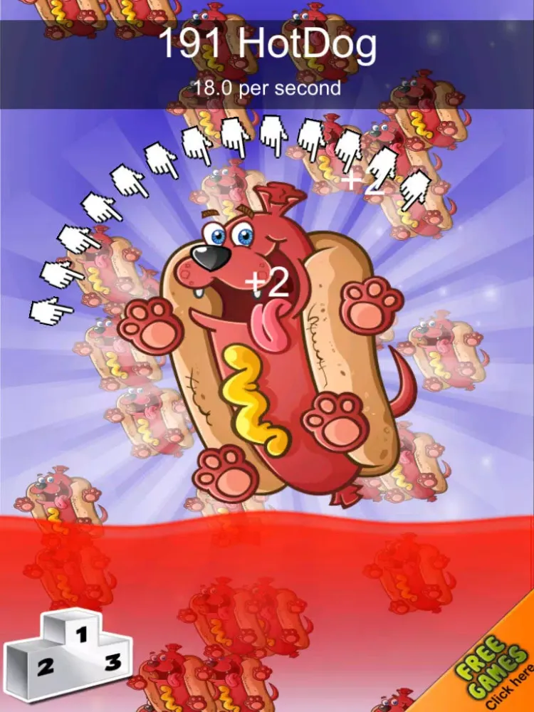 A Cute Funny Hot-Dog Clickers - Tapping Frenzy iPad 應用截圖