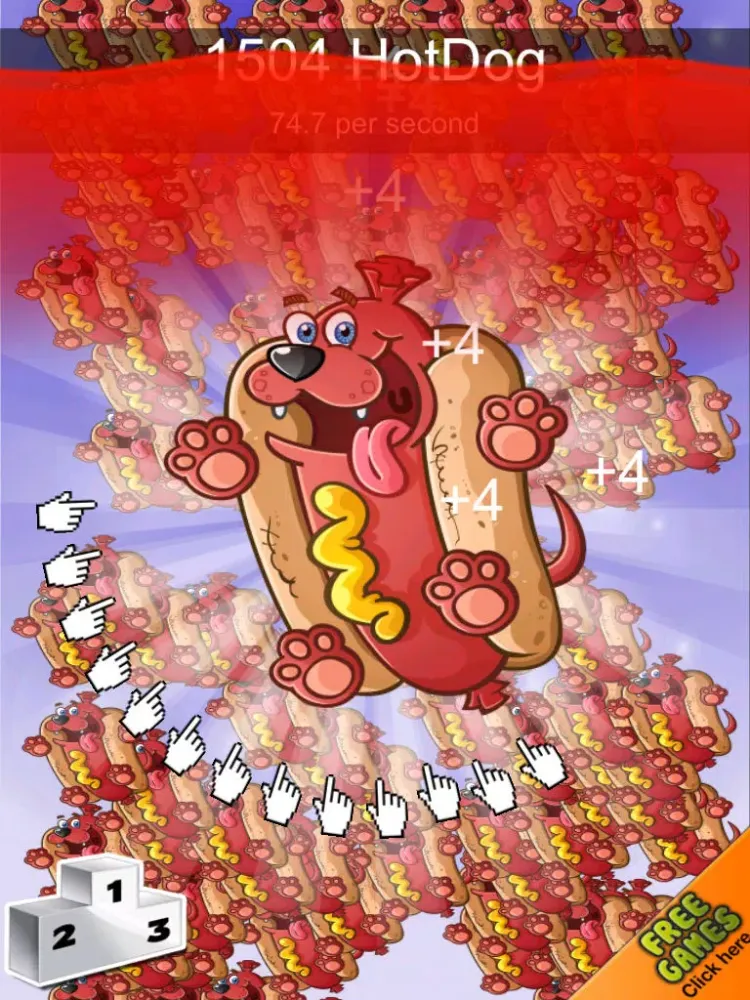A Cute Funny Hot-Dog Clickers - Tapping Frenzy iPad 應用截圖