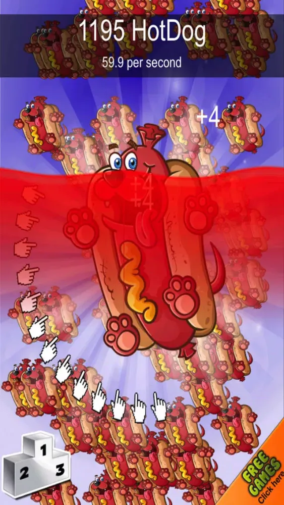 A Cute Funny Hot-Dog Clickers - Tapping Frenzy應用截圖