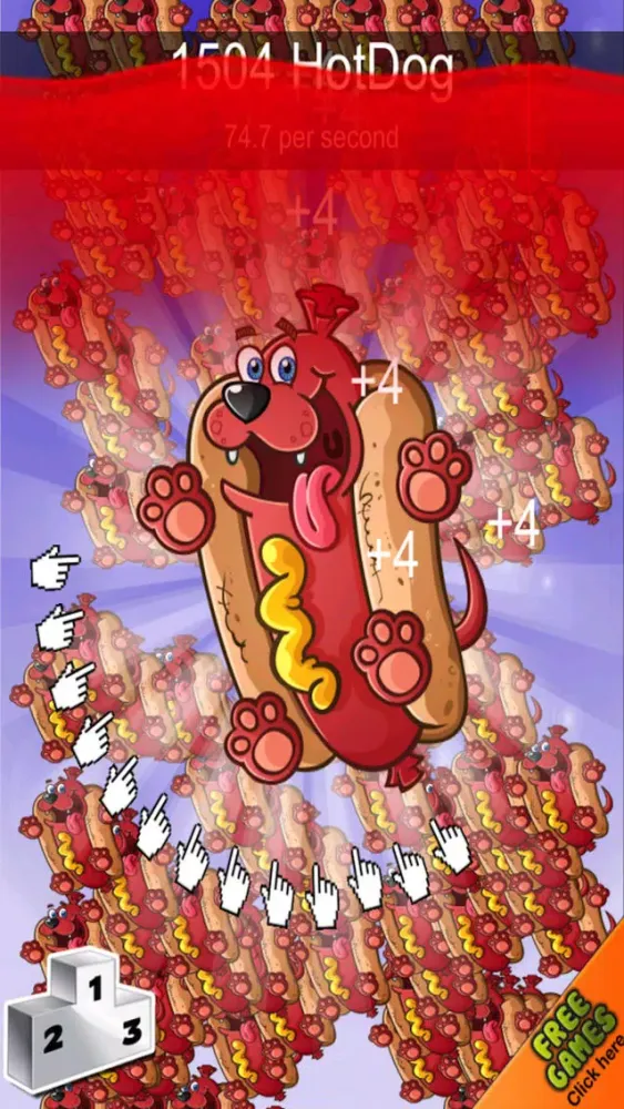 A Cute Funny Hot-Dog Clickers - Tapping Frenzy應用截圖