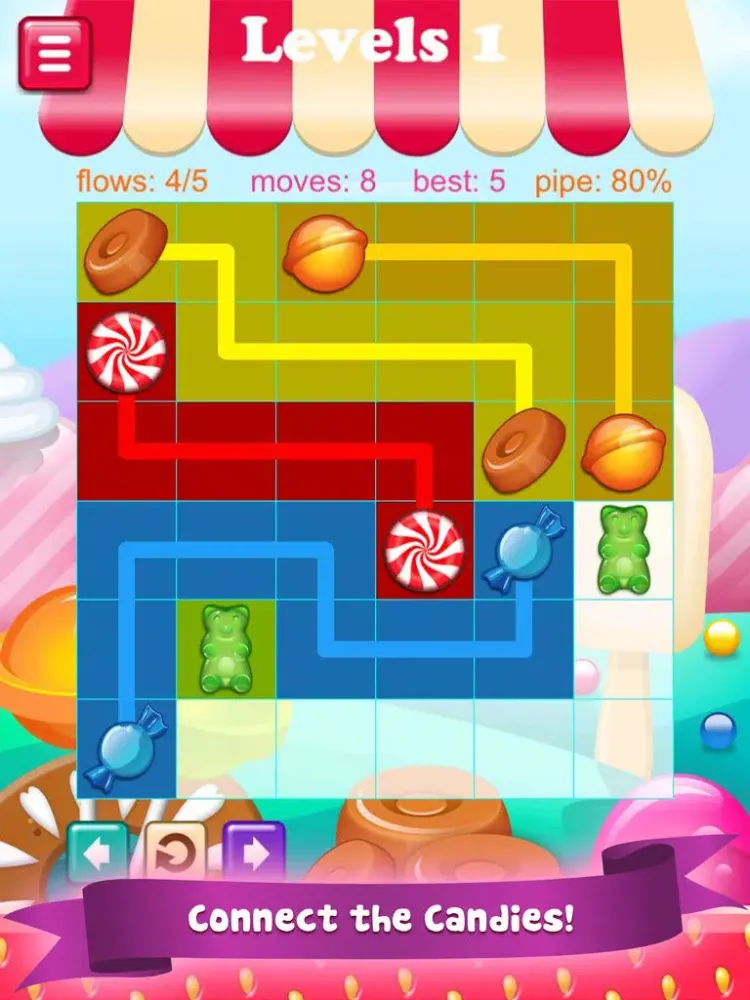 Candy Land Rush! Sweet Sugar Town Matching Puzzle Game iPad  স্ক্রিনশট
