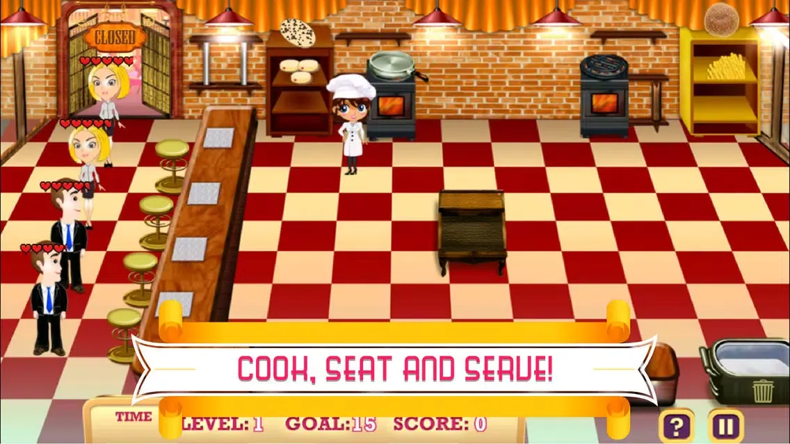 Crazy Chef's Diner to Go! Fastfood Cooking, Serve and Eat! - Full Version স্ক্রিনশট