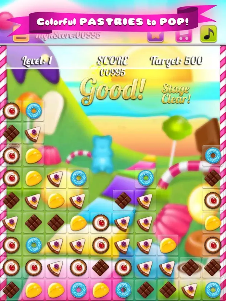 Ảnh chụp màn hình của Sweetest Pastry Splash - Yummy Sugar Pops! iPad 