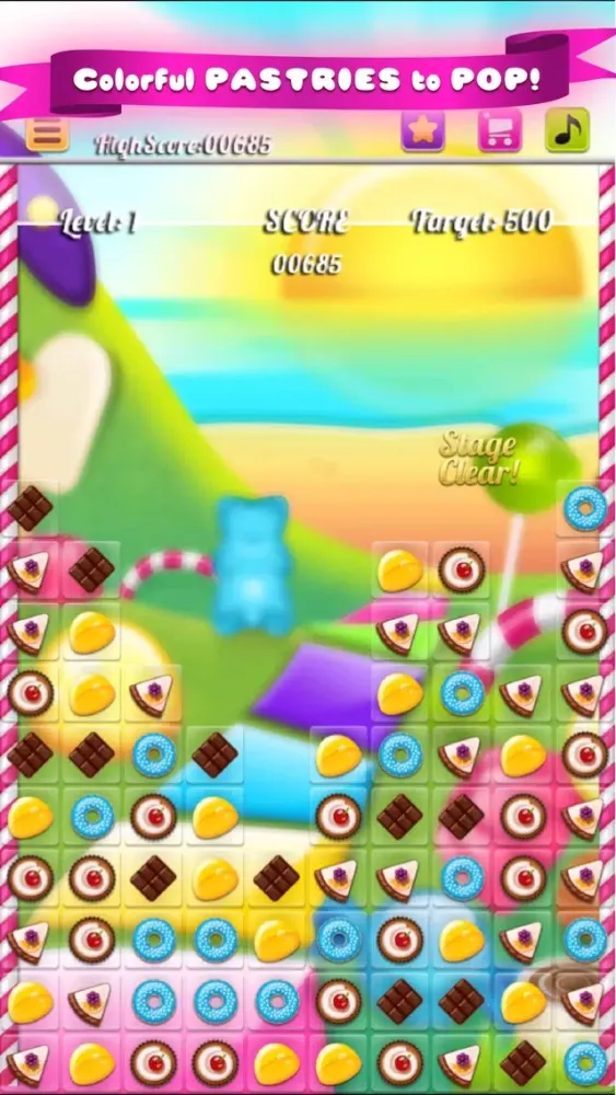 Ảnh chụp màn hình của Sweetest Pastry Splash - Yummy Sugar Pops!