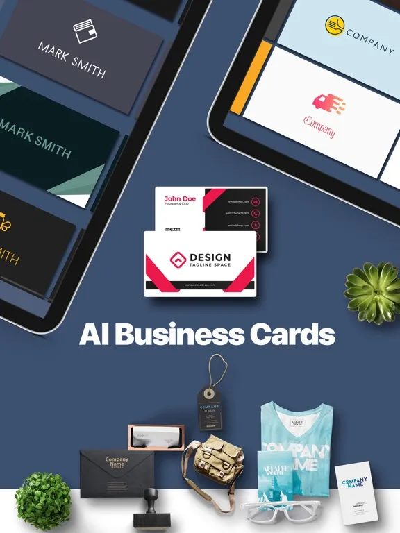 AI Business Card Generator QR iPad  스크린샷