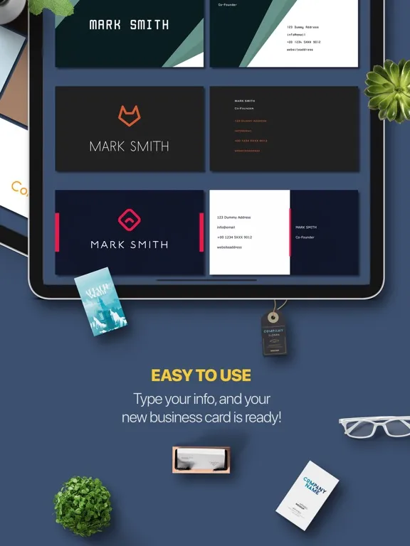 AI Business Card Generator QR iPad  스크린샷