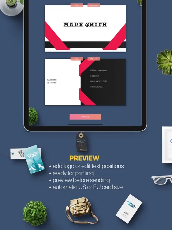AI Business Card Generator QR iPad  스크린샷