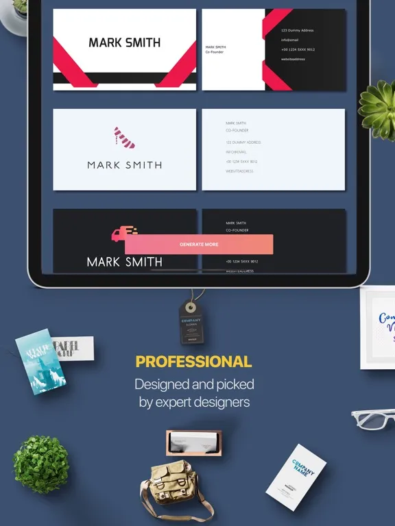 AI Business Card Generator QR iPad  스크린샷