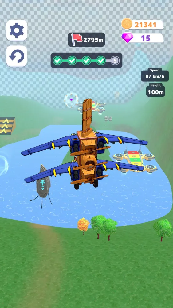 ภาพหน้าจอของ Fly Challenge: Build a Plane!