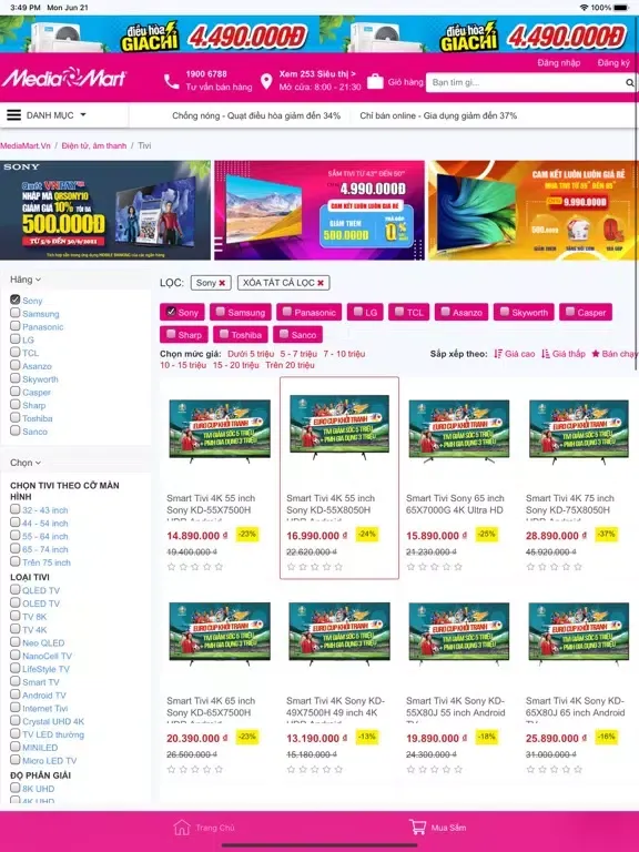 Tangkapan layar MediaMartVn iPad 