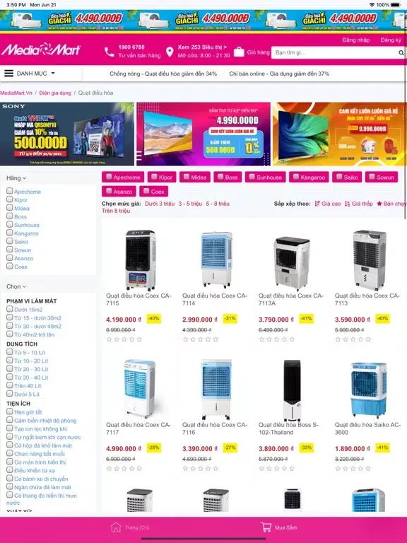 Tangkapan layar MediaMartVn iPad 