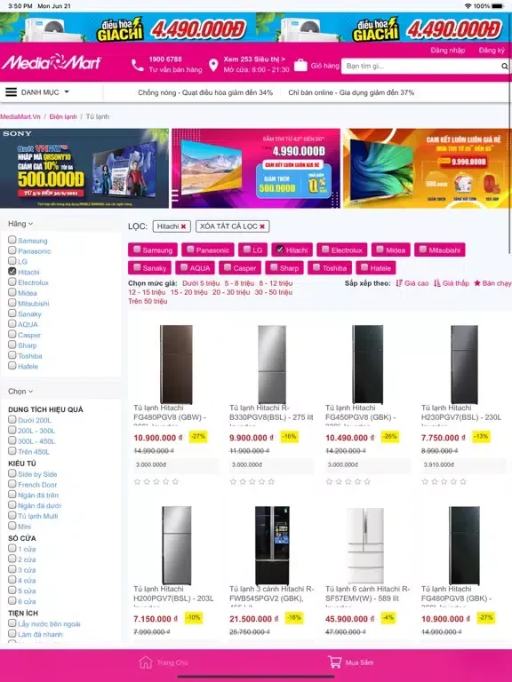 Tangkapan layar MediaMartVn iPad 