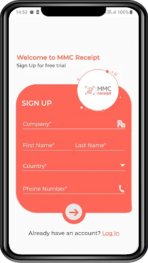 Ảnh chụp màn hình của MMC Receipt