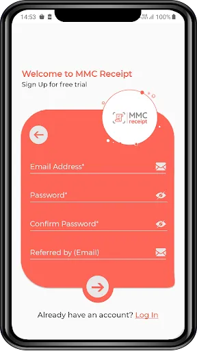 Ảnh chụp màn hình của MMC Receipt