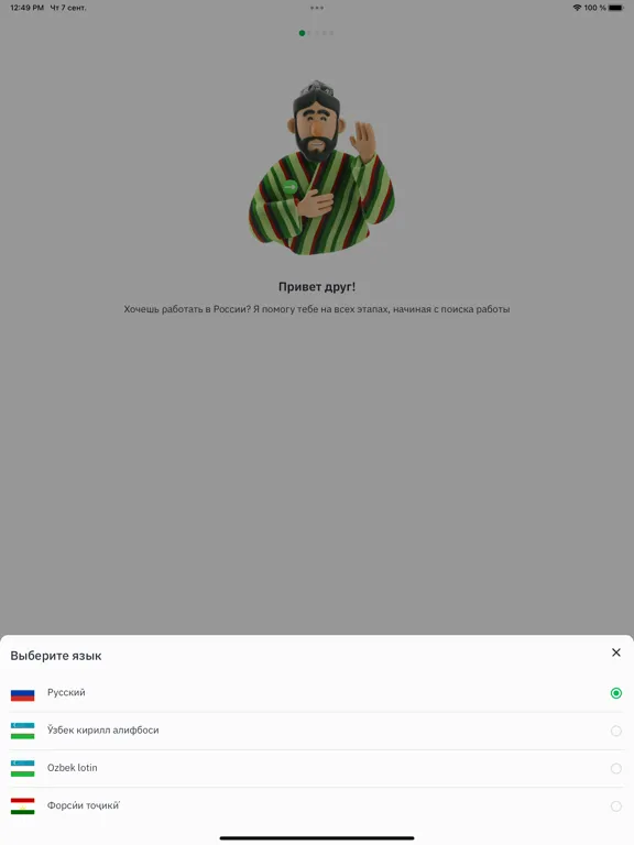 Мигрант сервис iPad  Screenshots
