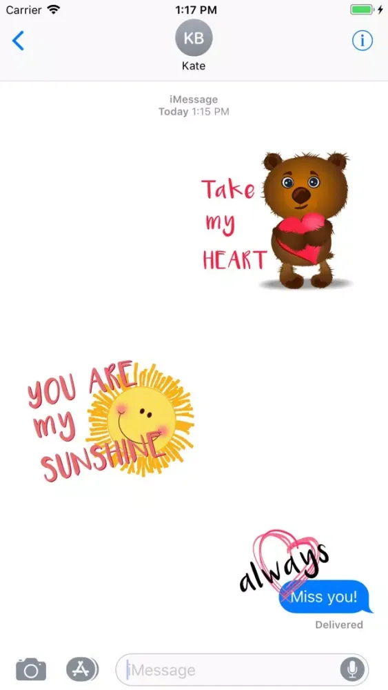 Captures d'écran de Happy stickers and quotes
