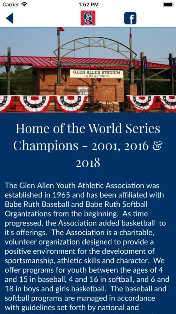 Capturas de tela do Glen Allen Sports