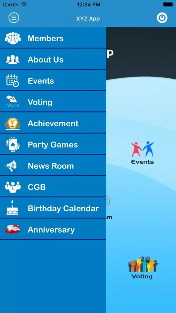 Tangkapan skrin XYZ App