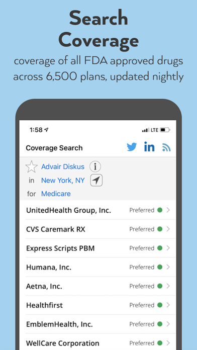 Coverage Search Screenshots