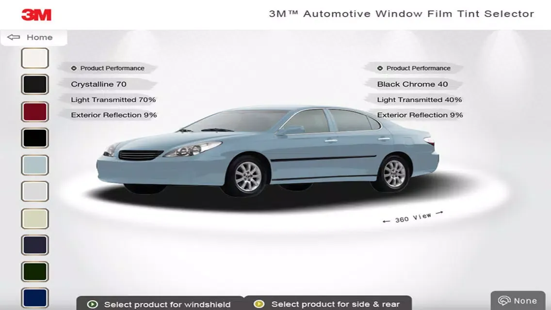 3M™ Automotive Window Film Tint Selector for iPhone スクリーンショット