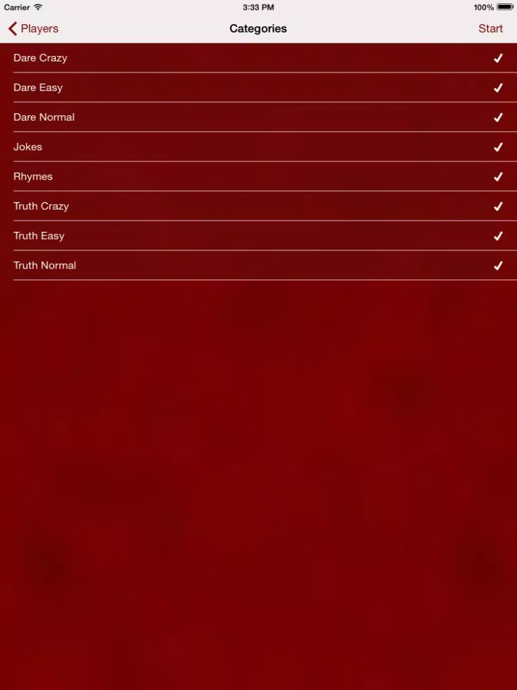 صور Party Wheel (Truth or Dare) iPad 