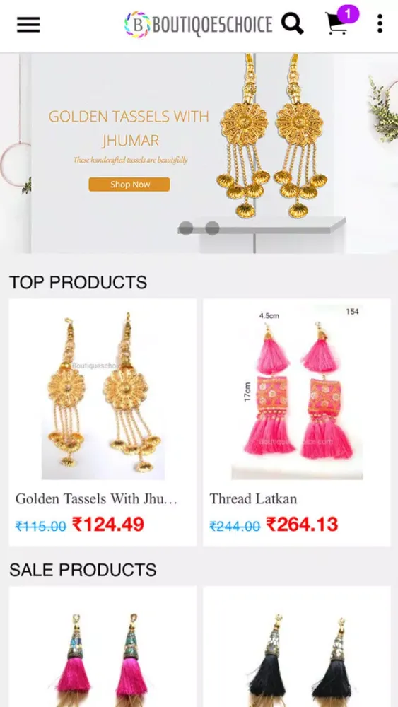Zrzuty ekranu Boutiques Choice