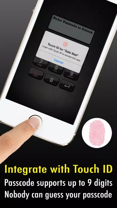 Capturas de tela do Safe Mail for Gmail Free : secure and easy email mobile app with Touch ID to access multiple Gmail and Google Apps inbox accounts